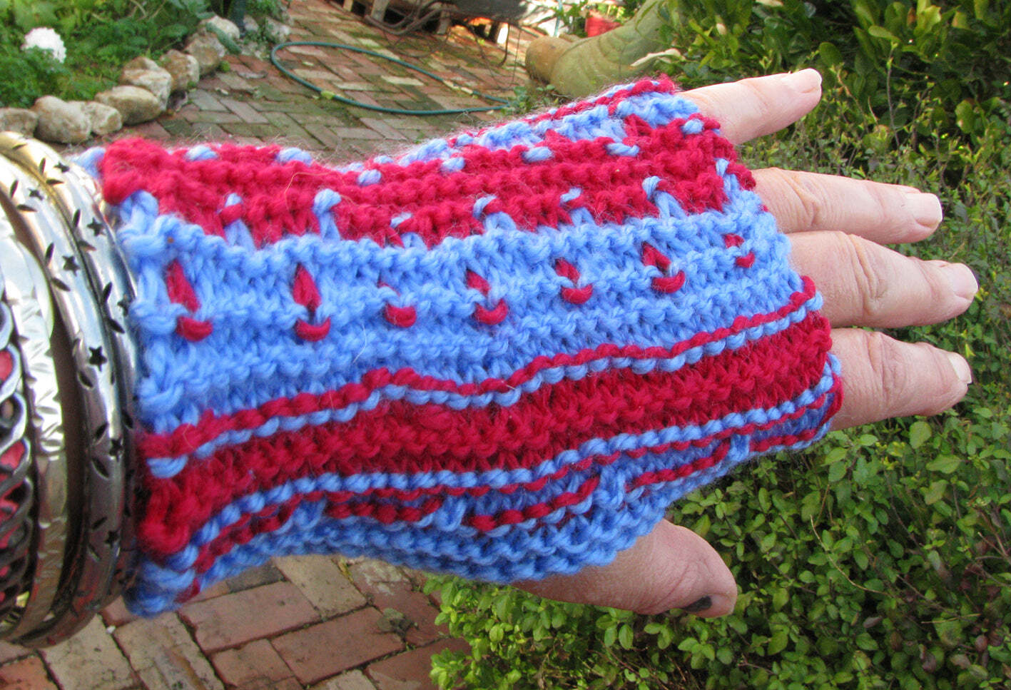 Blue and Ruby Gloves