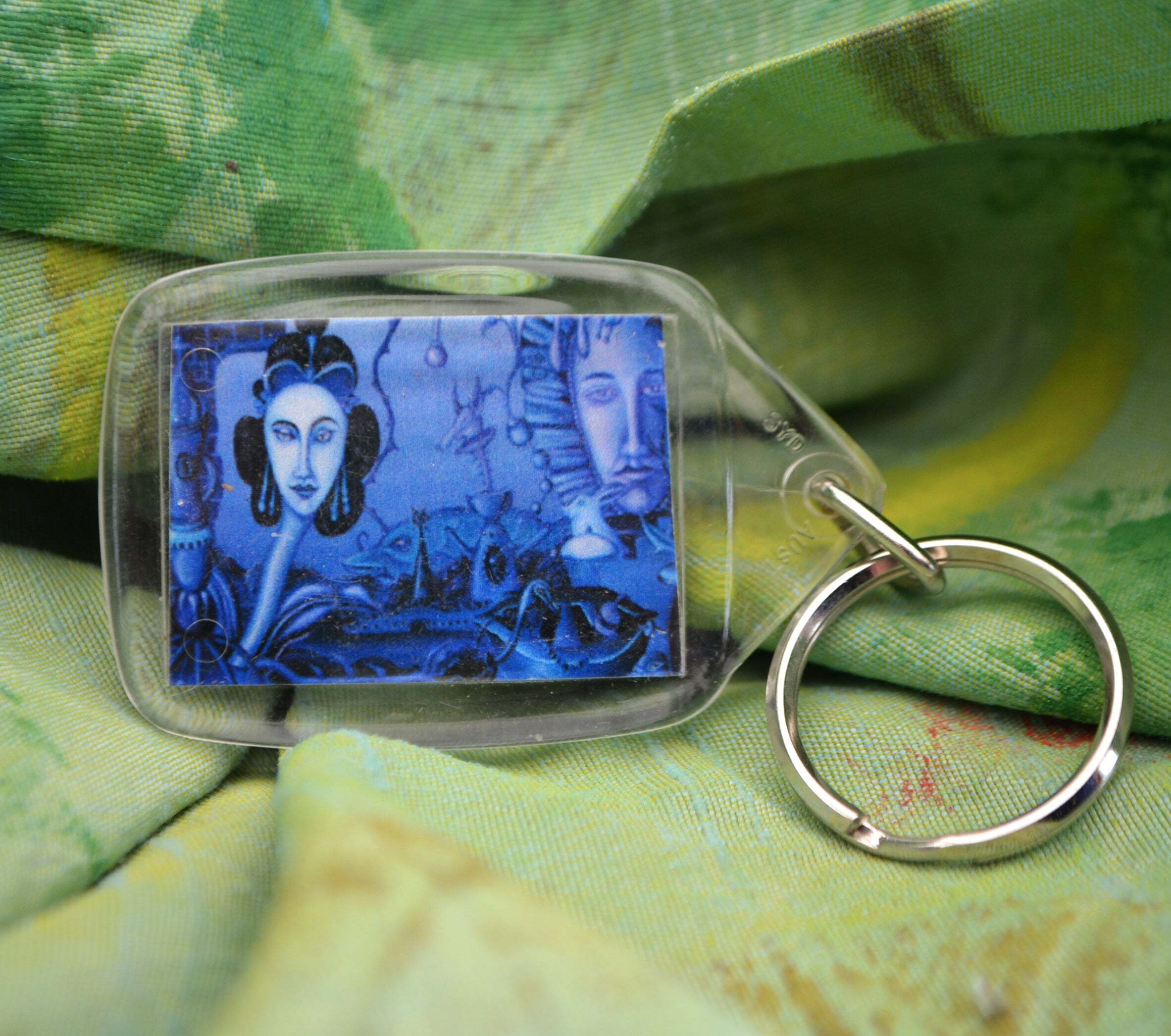 Then the Whole World Turned Blue Key Ring