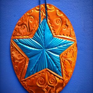 "Blue Star" Tin Art Object